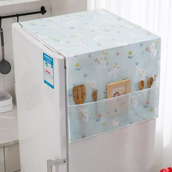 Refrigerator Dust-Proof Cover Washing Machine Waterproof Cover with Storage Pockets Multi-Purpose Top Covers - 51"x22"