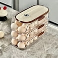 thumbnail image 1 of Refrigerator Egg Container, Automatic Drawer Refrigerator Egg Dispenser, Stackable Egg Carrier, Thick Egg Storage Box, 1 of 9