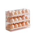 thumbnail image 1 of Refrigerator Egg Holder, Auto-Rolling Egg Storage Container for Fridge Side Door, Space Saving Plastic Egg Tray Organizer for Kitchen Pantry Cabinet and Countertop, Khaki, 1 of 4