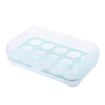 thumbnail image 1 of Refrigerator Egg Storage Container, Single Layer Airtight Food Storage Box Holds 15 Eggs, Plastic Kitchen Organizer for Fridge, BPA-Free Fresh-Keeping Egg Holder Blue, 1 of 3