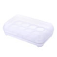 thumbnail image 1 of Refrigerator Egg Storage Container, Single Layer Airtight Food Storage Box Holds 15 Eggs, Plastic Kitchen Organizer for Fridge, BPA-Free Fresh-Keeping Egg Holder White, 1 of 3