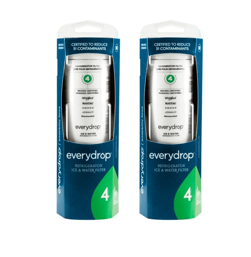Refrigerator Filter 4 Compatible with EveryDrop Filter 4, EDR4RXD1, UKF8001, 2 Pack