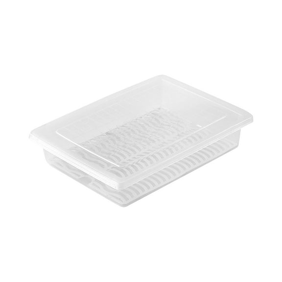 Refrigerator Fish And Meat Preservation Box, Rvkxad Rectangular Covered Refrigerated Storage Container, BPA-Free Food Grade Airtight Fresh-Keeping Box, Stackable Fridge Organizer For Fruits