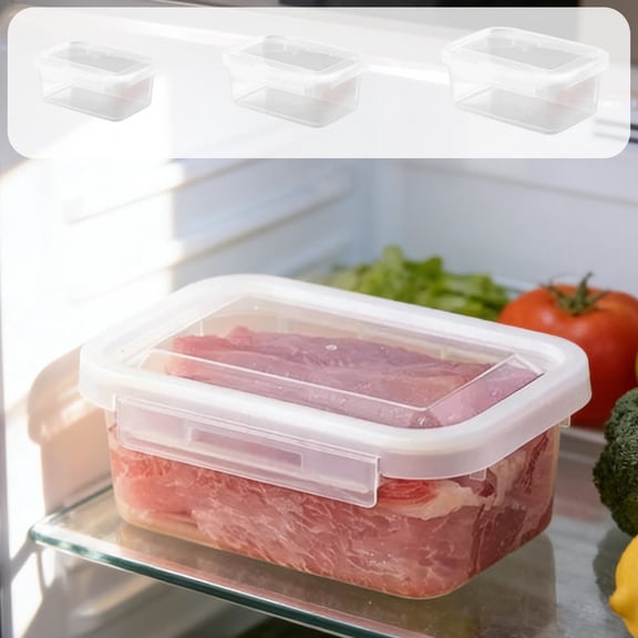 Refrigerator Food Storage Container Airtight Plastic Bin, Microwave and Freezer Meal Prep Box for Fridge Organization and Leftovers