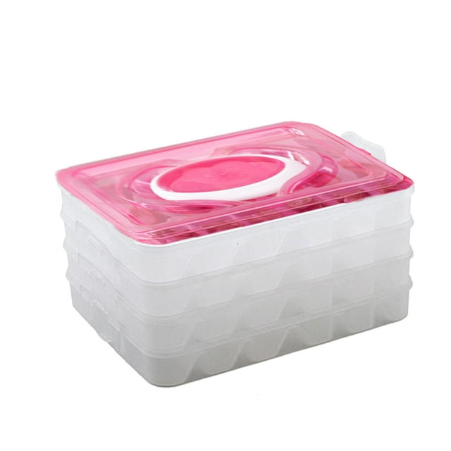 Refrigerator Freshkeeping Dumpling Storage Box Four Layers Portable