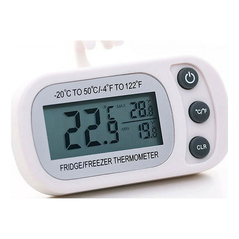 Refrigerator Fridge Thermometer Digital Freezer Room Thermometer  Waterproof, Max/Min Record Function with Large LCD Display 