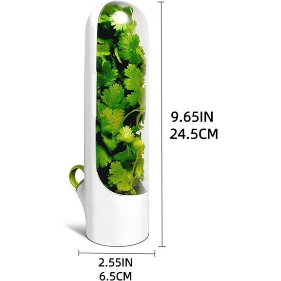Refrigerator Herb Saver, Herb Saver Pods, Vegetable Saver Jars, Fresh Herb Saver for Cilantro, Mint, Parsley, Asparagus, Keep Greens Fresh for 2-3 Weeks (Pack of 2)