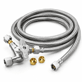 Refrigerator Ice Maker Water Line Kit, 25 FT, With Tee Stop Valve for ...