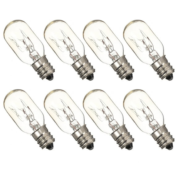 Refrigerator Light Bulb 15 Watt  Fridge Light Bulbs Replacement Freezer Bulb T20 E14 Lamp Light, 8 Pack