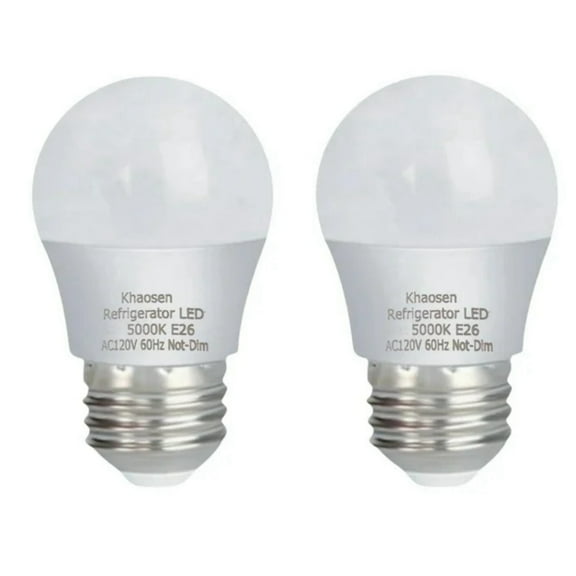 2 Pack Refrigerator Light Bulb, 3W 120V A15 Fridge Light Bulbs, Non-dimmable