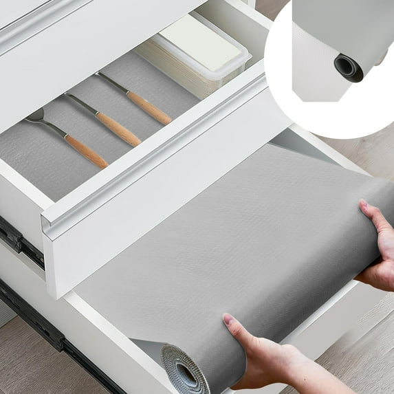 Refrigerator Liners 59x17.7 Inch Fridge Mats, Shelf and Drawer Liner for Kitchen Cabinets, Non-Adhesive Non-Slip Easy Clean