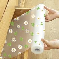 Refrigerator Liners Fridge Mats Shelf Liner Premium Non-Adhesive Cabinet & Drawer Liner for Kitchen –Floral Pattern Drawer Non Slip Easy Clean Liner Waterproof Mat