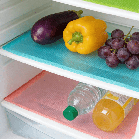 Refrigerator Liners for Shelves 10 Pack - Non-Adhesive Drawer and Shelf Liner, BPA-Free Fridge Mats for Kitchen & Cabinets, Easy to Clean, Ideal Household Essentials