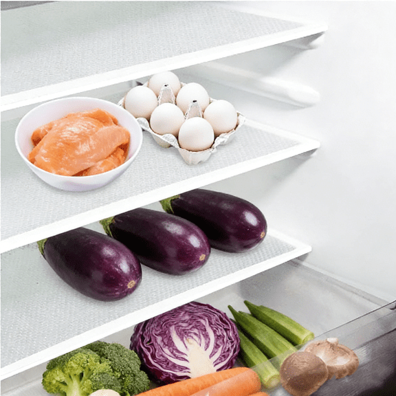 Refrigerator Liners for Shelves 10 Pack - Non-Adhesive Drawer and Shelf Liner, Fridge Mats for Kitchen & Cabinets, Easy to Clean, Ideal Household Essentials