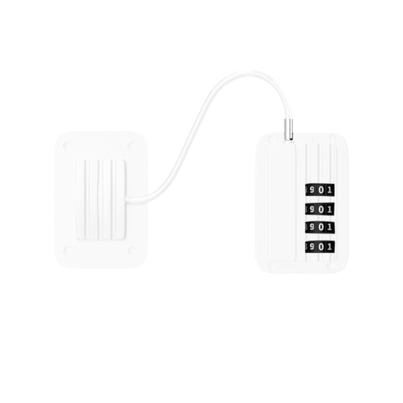 Refrigerator Lock,4-Digit Heavy Duty Fridge Locks,Sliding Door Window Special Lock,Combination Locks for Refrigerator,Cabinets and Drawers,Easy to Install & No Keys Needed(2.76")(White)