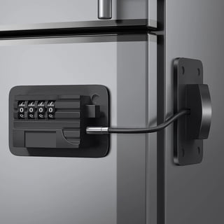 Refrigerator Lock with Code,Safely Fridge Locks for Kids and Adults,Easy to Install No Keys Needed,Freezer Lock for Refrigerator Drawer Cabinet Pantry(Black)