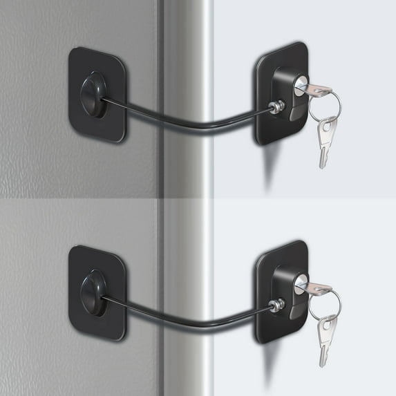 Volibel Refrigerator Lock with Key, Childproof Cabinet Locks, Adhesive ...