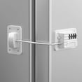 thumbnail image 1 of Refrigerator Lock, Heavy Duty Fridge Locks for Kids, Freezer Lock with Combination for Refrigerator Drawer Cabinet Safety, Easy to Install No Keys Needed White, 1 Packs, 1 of 7