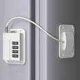 thumbnail image 1 of Refrigerator Lock, Heavy Duty Fridge Locks for Kids, Freezer Lock with Combination for Refrigerator Drawer Cabinet Safety, Easy to Install No Keys Needed White, 1 of 6
