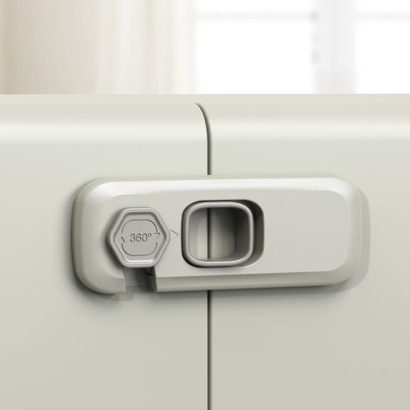 Refrigerator Lock, Plastic Fridge Locks for Safety with Sticky Adhesive Pads, Safety Locks for Doors, RV Refrigerator, Oven Lock, Heavy Duty Safety Cabinet Locks,1 Pcs, 3.9x1.6"