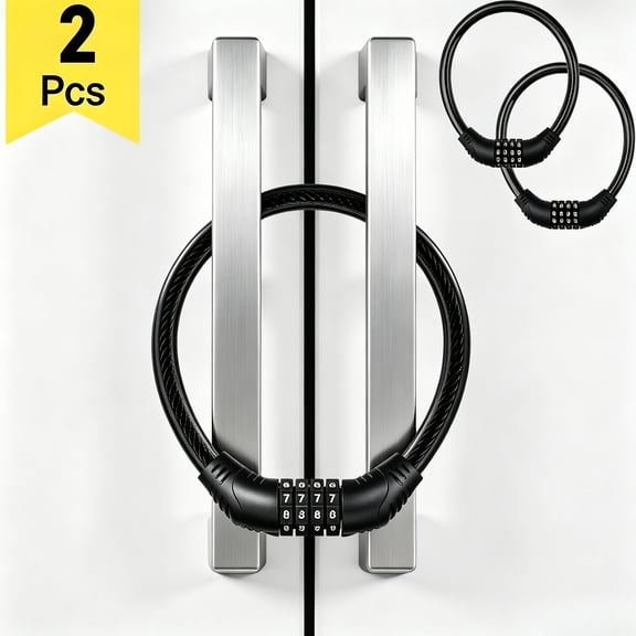 2 Pack Refrigerator Lock, Upgraded 4 Digit Fridge Lock for French-door Refrigerators, Cabinet Locks, Easy to Set and Use