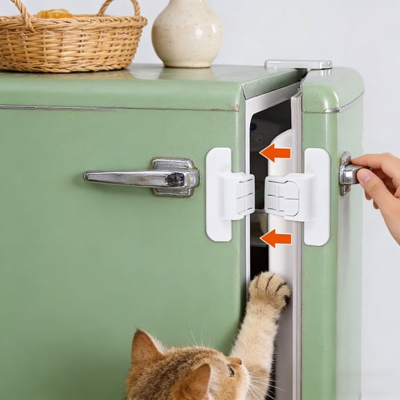 Refrigerator Locks, Latches and Safety Locks for Fridge and Freezer Featuring Secure Design To Prevent Unauthorized Opening and Access To Food and Water Dispenser, Durable Household Safety Blahzhy