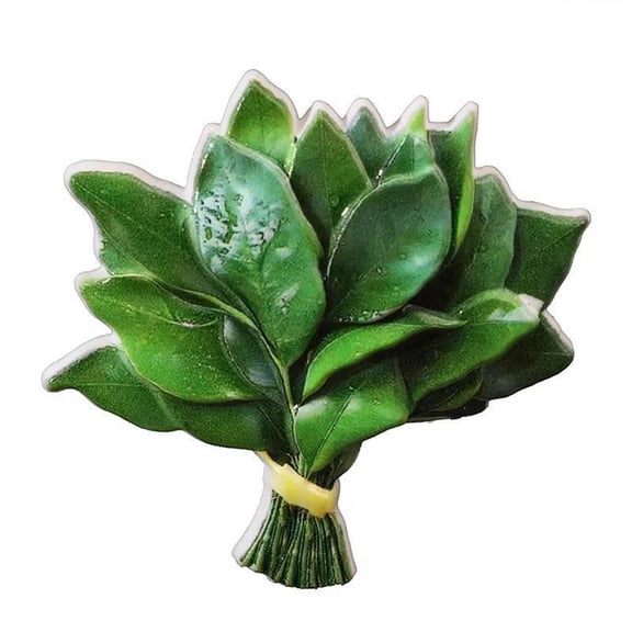Refrigerator Magnets Grapefruit Leaf Design Green PVC Fridge Decoration Realistic Leaf Magnets Kitchen Home Decor Magnetic Decorative Stickers Multi Purpose Decor for Refrigerator Metal Surfaces