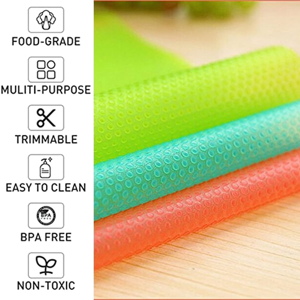 Refrigerator Mat, EVA Refrigerator Mat Washable and Cutable Refrigerator Mat Refrigerator Mat Drawer Table Mat, Shelf Drawer Table Mat,