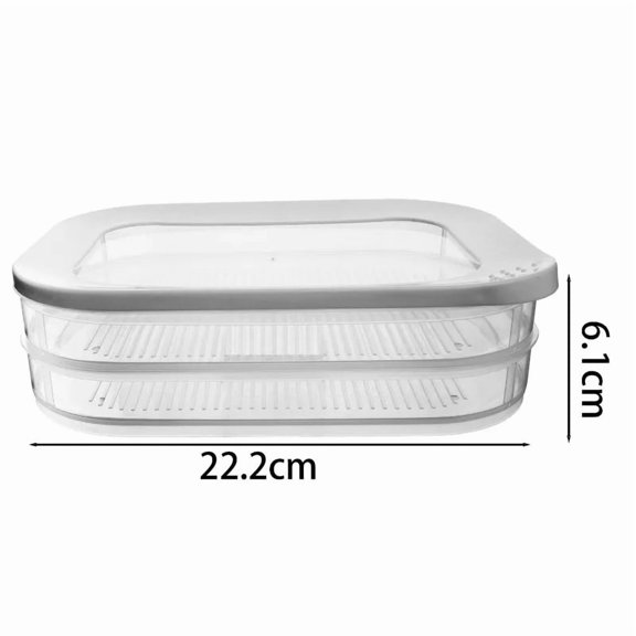 Refrigerator Meat Storage Container with Lid, Stackable Bacon & Lunch Meat Food Storage Box, Fridge Meal Prep Container