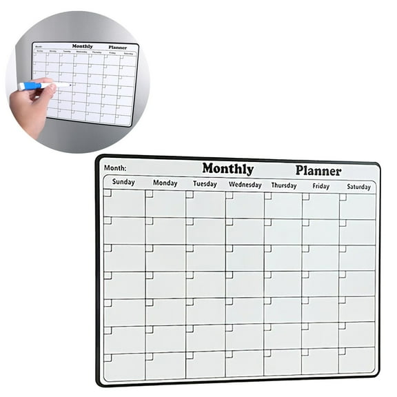 Refrigerator Memo Magnet, Weekly Planner Reusable Fridge Calendar with 7 Day Schedule to Do List and Memo Board(1 Fridge Magnet), Monthly Magnetic Calendar