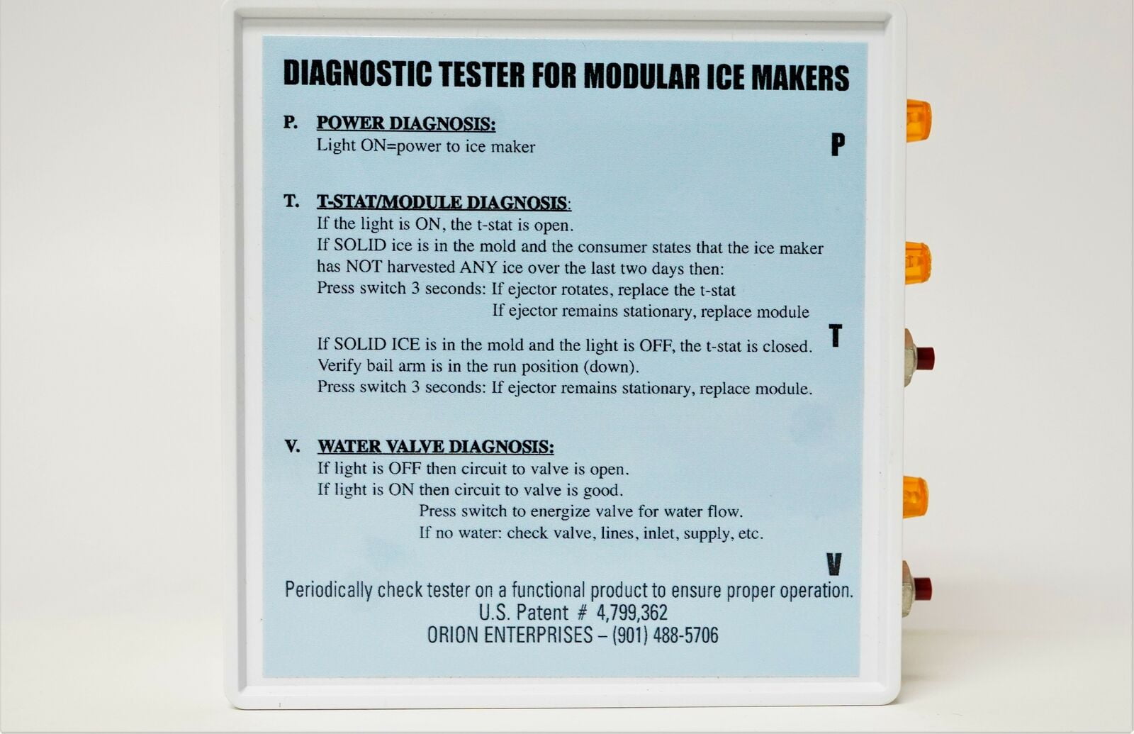 Refrigerator Modular Ice Maker Diagnostic Tester