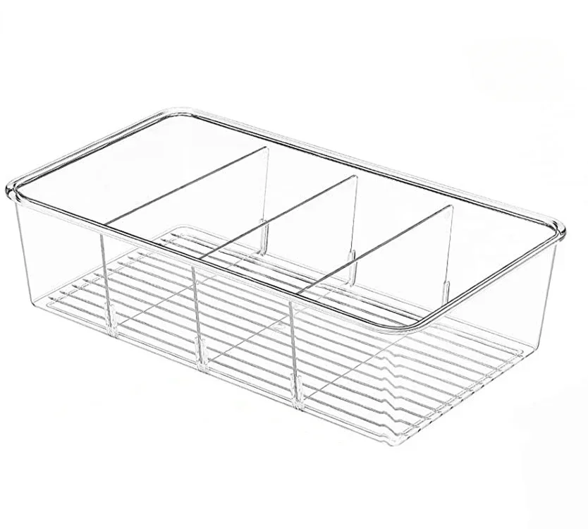 Refrigerator Organizer Bin Clear Plastic Food Storage Organizer Fridge ...