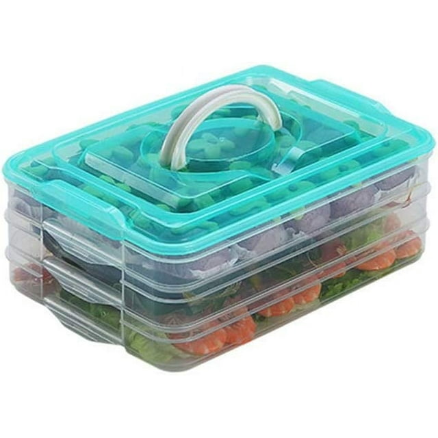Refrigerator Organizer Bin Stackable Food Storage Containers with Lid