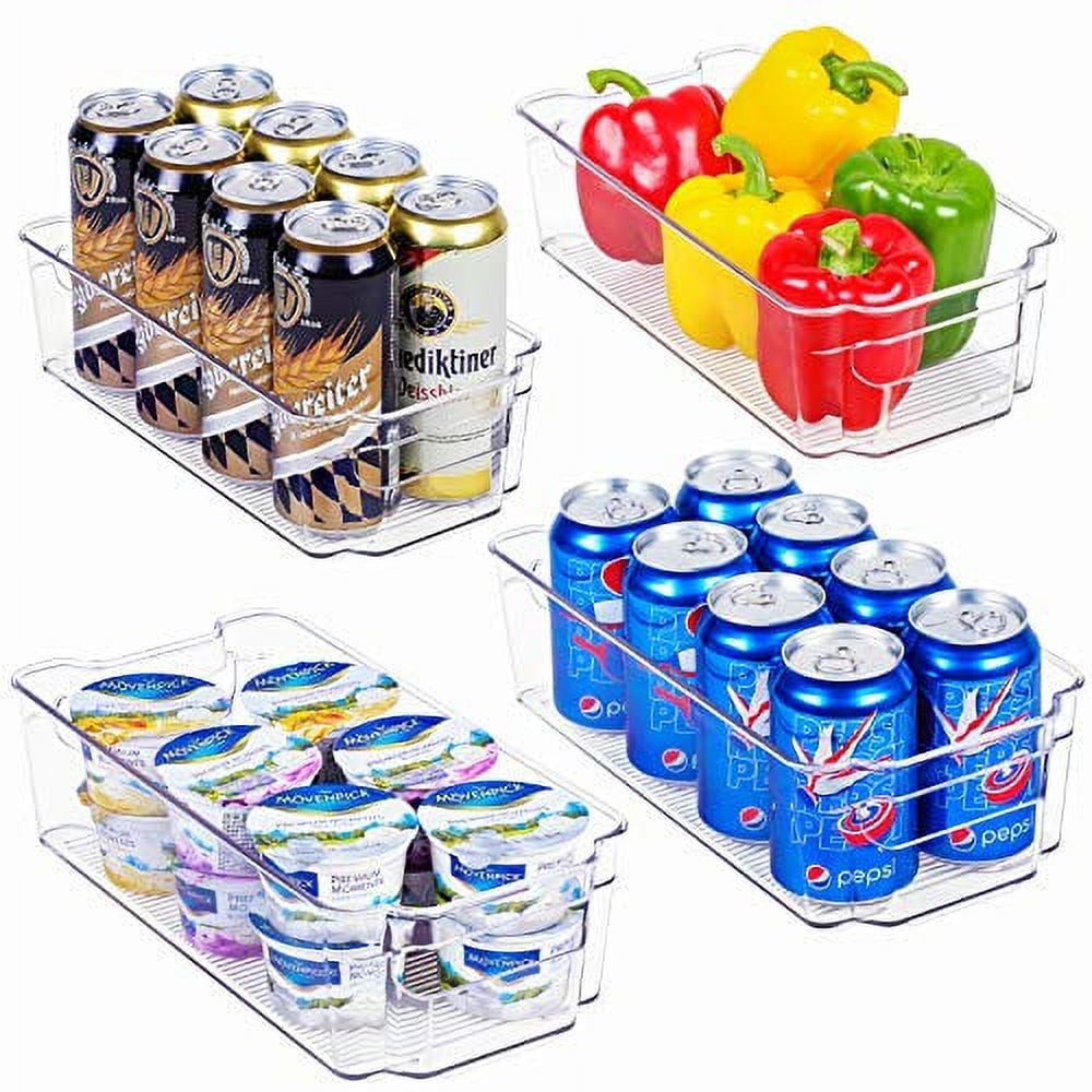 FOOYOO Clear Fridge Storage Bin，9 PCS Plastic refrigerator