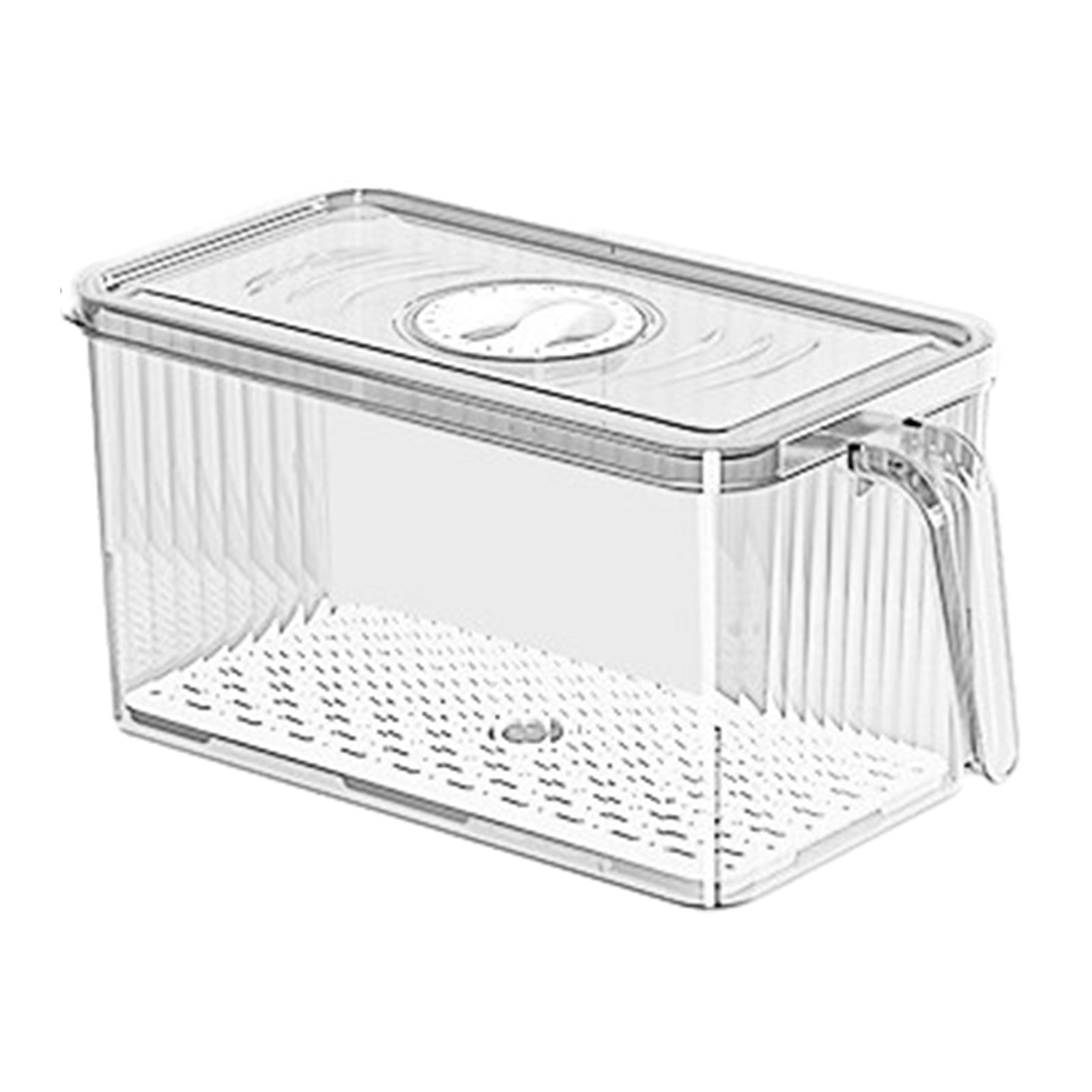 Refrigerator Organizer Bins Clear Plastic Bins For Fridge, Freezer, Kitchen Pantry
