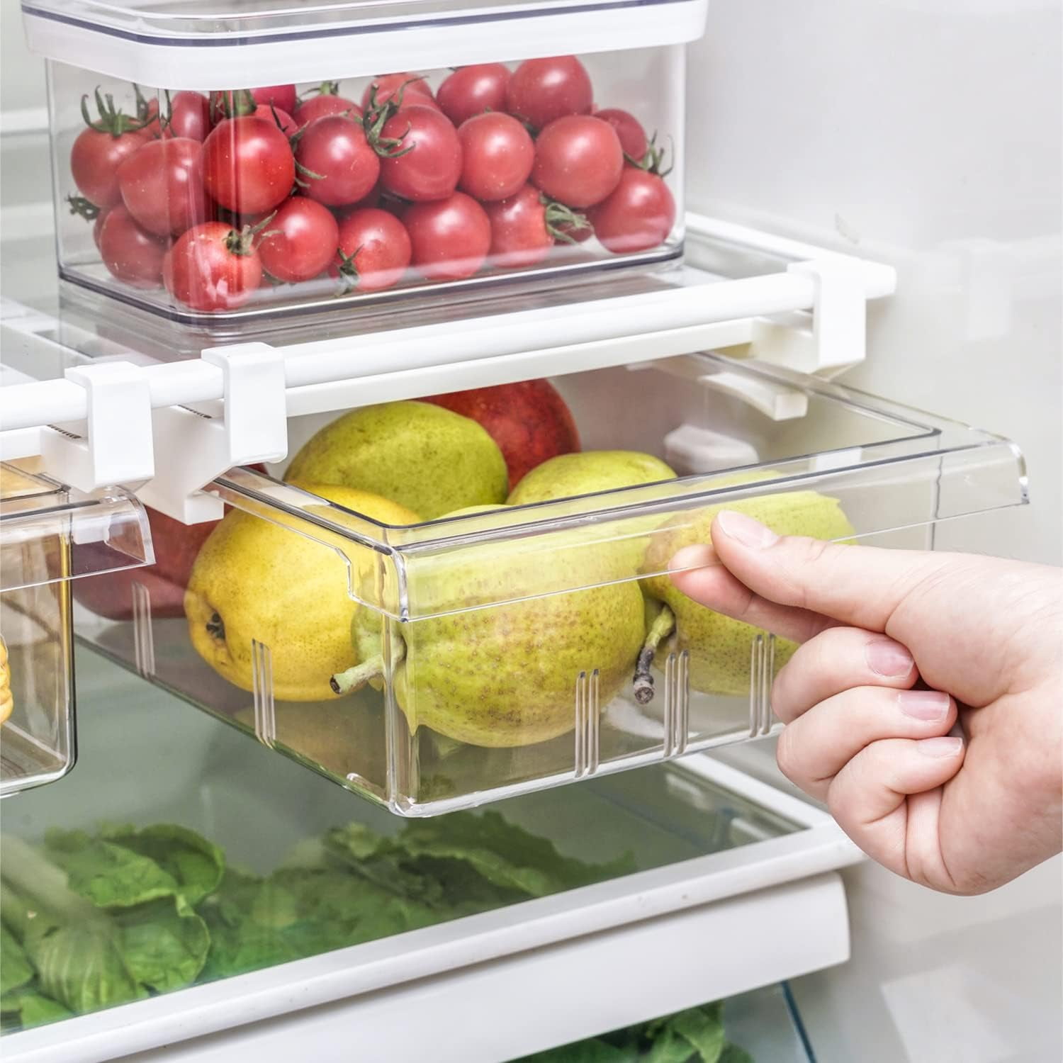 Refrigerator Organizer Bins - Egg Drawer Fridge Shelf Holder Storage Box for Fruits & Vegetables (1 Pack)