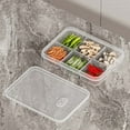 thumbnail image 1 of Refrigerator Organizer Bins, Food Storage Containers with Lids, Freezer Stackable Meal Prep Containers (40 oz / 5 Cups) - Airtight Kitchen Organizers for Fridge & Freezer(Six-pointed grid), 1 of 7