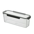 thumbnail image 1 of Refrigerator Organizer, Food Storage Container, Long Strip Fridge Organizer with Drainage Shelf, Clear Plastic Airtight Sealed Box for Kitchen Storage, 1 of 6