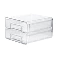 thumbnail image 1 of Refrigerator Organizer, Ongmies Stackable Refrigerator Organizer – Clear Plastic Double Layer Pull-Out Fridge Storage Containers with Lids & Drain Tray, Fridge Drawers with Lids, 1 of 8
