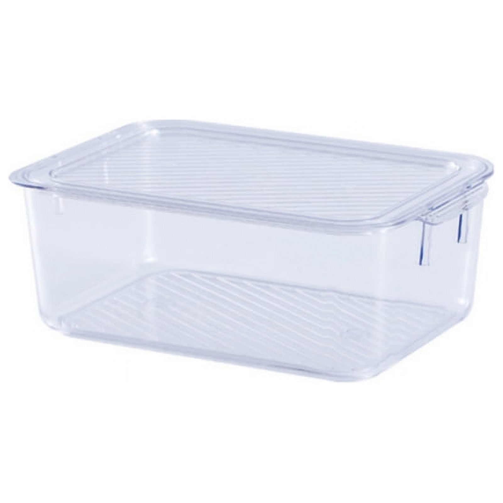 Refrigerator Organizer Stackable Food Fridge Storage Box with Lid Clear