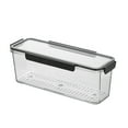 thumbnail image 1 of Refrigerator Organizer Storage Box with Drainage Shelf, Airtight Food Storage Container for Kitchen and Fridge Organization, 1 Pack, 1 of 5