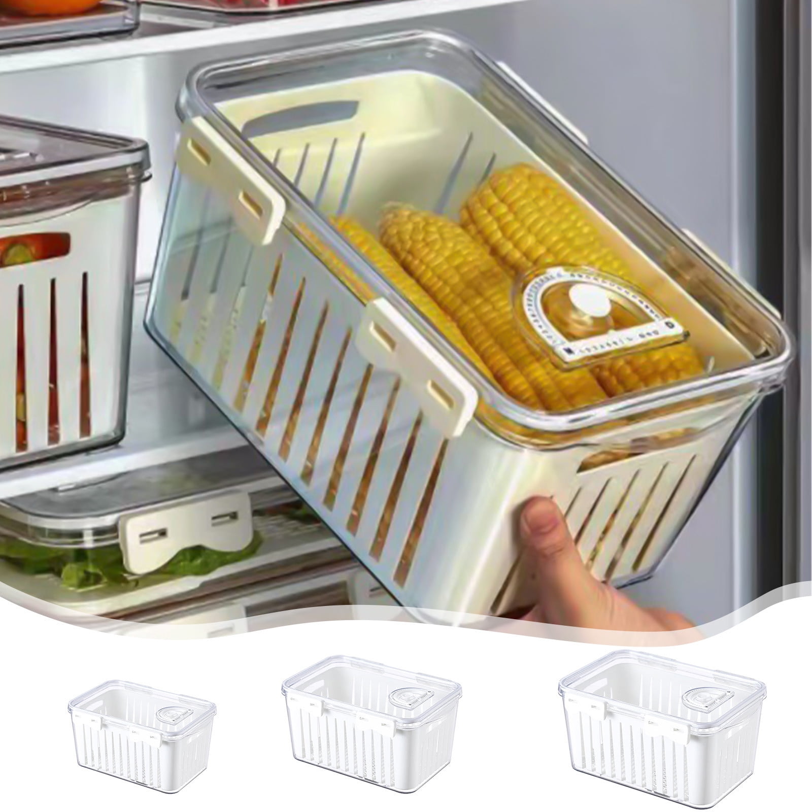 Refrigerator Organizers 1PC,Food Storage Containers7.48x5.24x3.82in ...