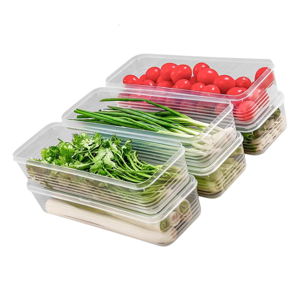 Airtights Food Storage Box Keep Vegetables Freshing Clear Fridge Organizers for Small Space Kitchen Supplies