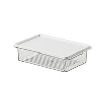 Refrigerator Pantry Organizer Bins, Stackable Fridge Organizer Bins, Fruit Storage Containers for Fridge with Vent Holes, Clear Plastic Food Storage Bins for Kitchen