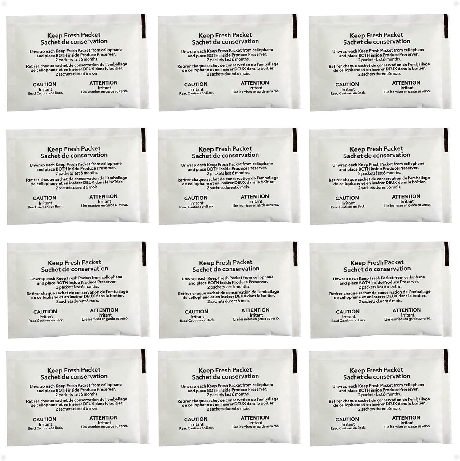 Refrigerator Produce Preserver W10346771A(12 Packets-6 Pack Included),Replacement for 2117689,AH3503014