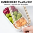 thumbnail image 1 of Refrigerator Sealed Compartment Fruit Fresh-keeping Box, Transparent with Lid Portable Microwave-heated Lunch Box, BPA-Free Plastic Food Storage Container for Meal Prep, Stackable Divided Box, 1 of 7