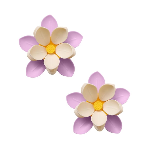 Refrigerator Sealing Clips, Magnetic Bag Clips, Airtight Double Layer Flower Shape Clip, Decorative Kitchen Fridge Magnet, Snack Bag Sealer and Moisture-Proof Clip for Food Storage