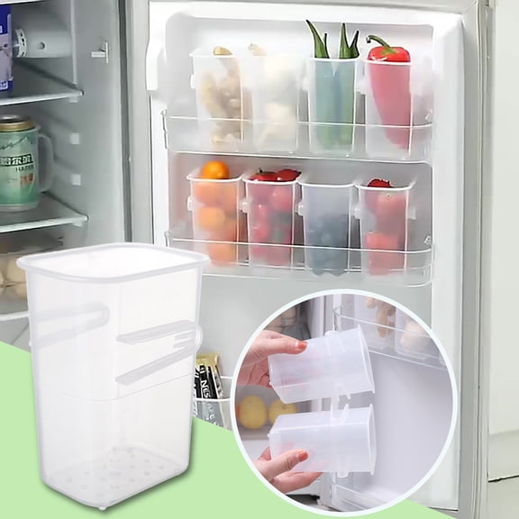 Refrigerator Side Door Storage Bin,Wall Mounted Sorting Container,2.75X3.54X4.6" Multifunctional Hanging Organizer Box,Kitchen Cabinet Storage Holder,Space Saving Caddy for Snack,Seasoning Pack
