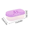 thumbnail image 1 of Refrigerator Snack Containers 2 compartment Food Storage: Cover Food Containers Divided Snack Boxes Two Sections for Snacks On the Go for Work and Travel, 1 of 5