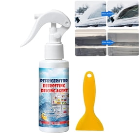 Refrigerator Spray Cleaner, Freezer Defrost Spray, Car Windshield Cleaner Spray, Remove Ice Fast, Easy to Use, for Coolers, Freezers, Refrigerators, Car